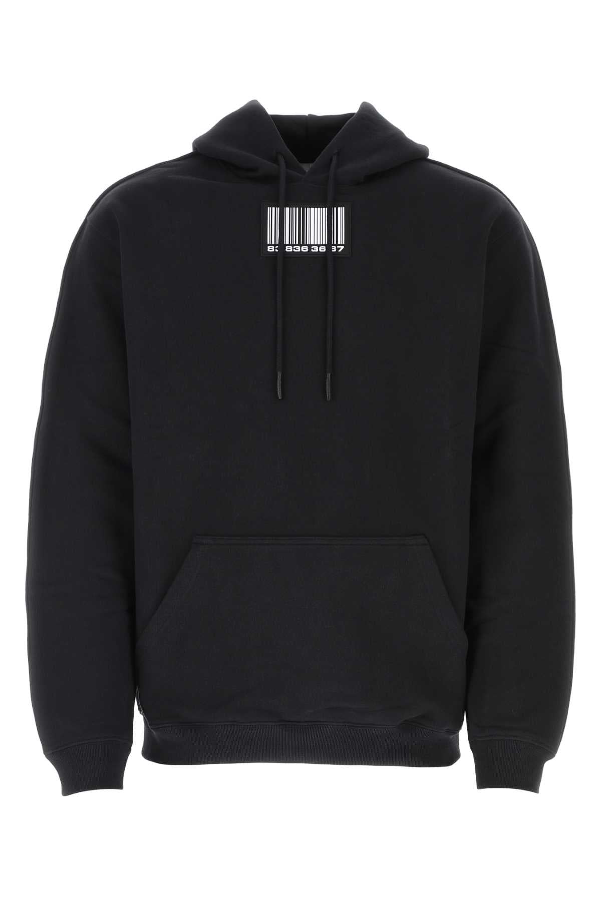 VTMNTS Oversized Black Cotton Blend Sweatshirt