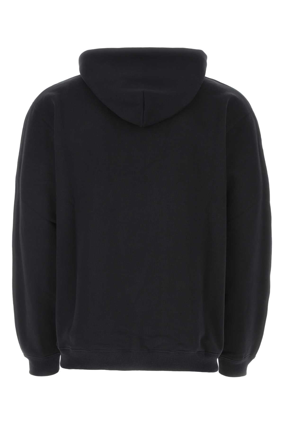 VTMNTS Oversized Black Cotton Blend Sweatshirt