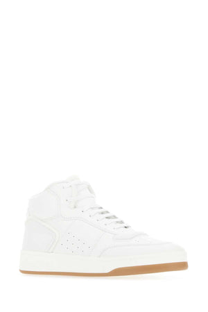 SAINT LAURENT Classic White Leather SL/80 Sneakers for Men