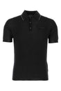 PRADA Classic Black Wool Blend Polo Shirt for Men