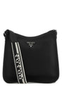 PRADA Sleek Black Leather Crossbody Handbag - 26x23x12.5 cm