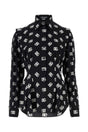 DOLCE & GABBANA Elegant Black Stretch Silk Blouse for Women