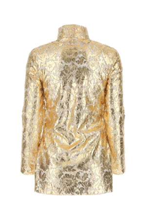 VALENTINO GARAVANI Luxe Gold Lace Blouse