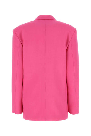 PHILOSOPHY DI LORENZO SERAFINI Oversized Fuchsia Stretch Wool Blazer