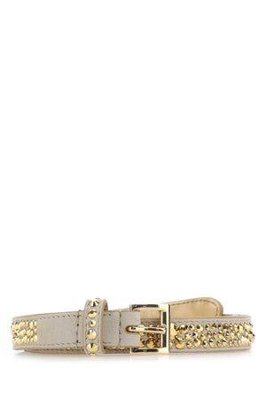 PRADA Embellished Suede Belt - 1.5cm Height