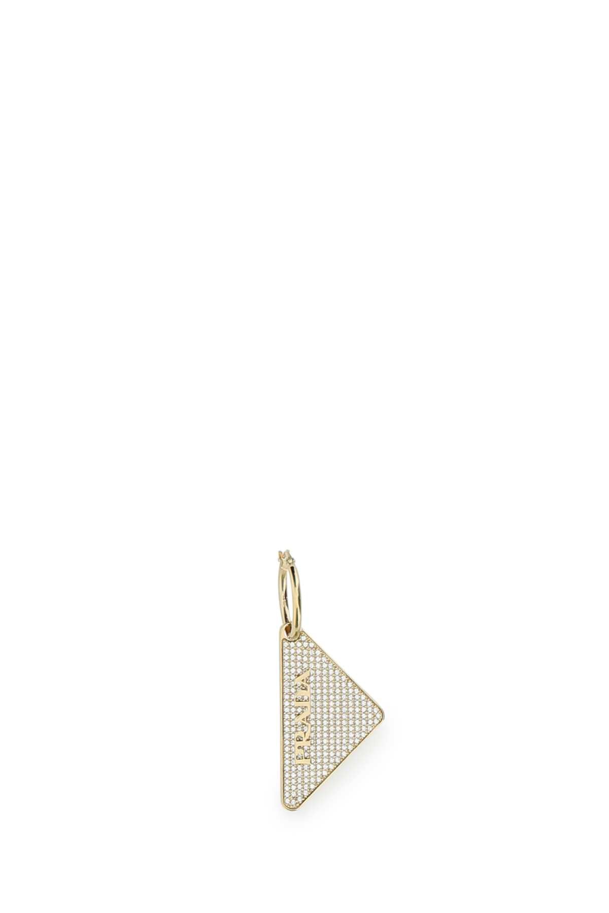 PRADA Elegant Gold Symbole Single Left Earring - 5.5 cm