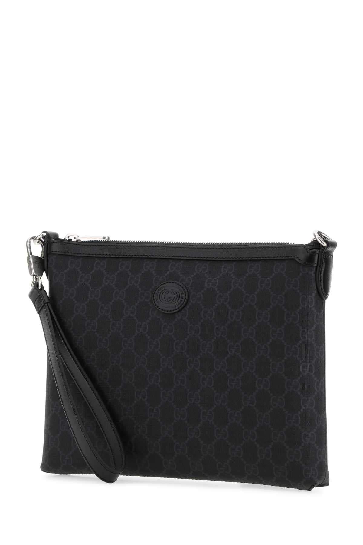 GUCCI Black GG Supreme Fabric Mini Clutch