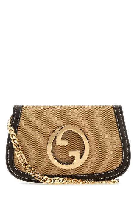 GUCCI Beige Mini Canvas Shoulder Handbag