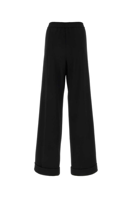 DOLCE & GABBANA Black Stretch Wool Pajama Pants for Women