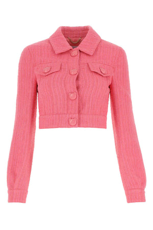 MOSCHINO Chic Pink Boucle Loop Jacket