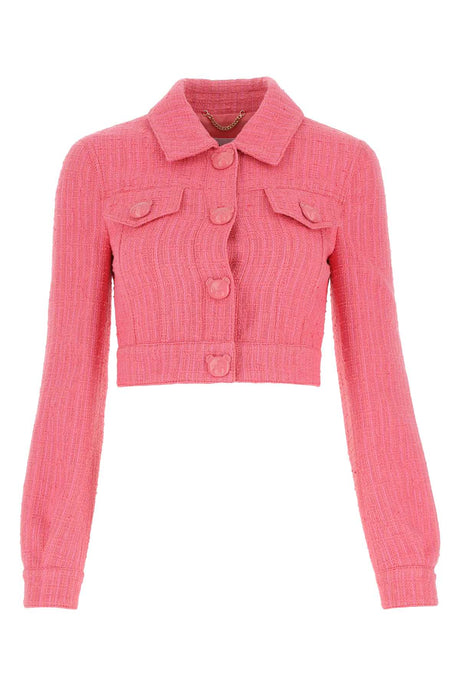 MOSCHINO Chic Pink Boucle Loop Jacket