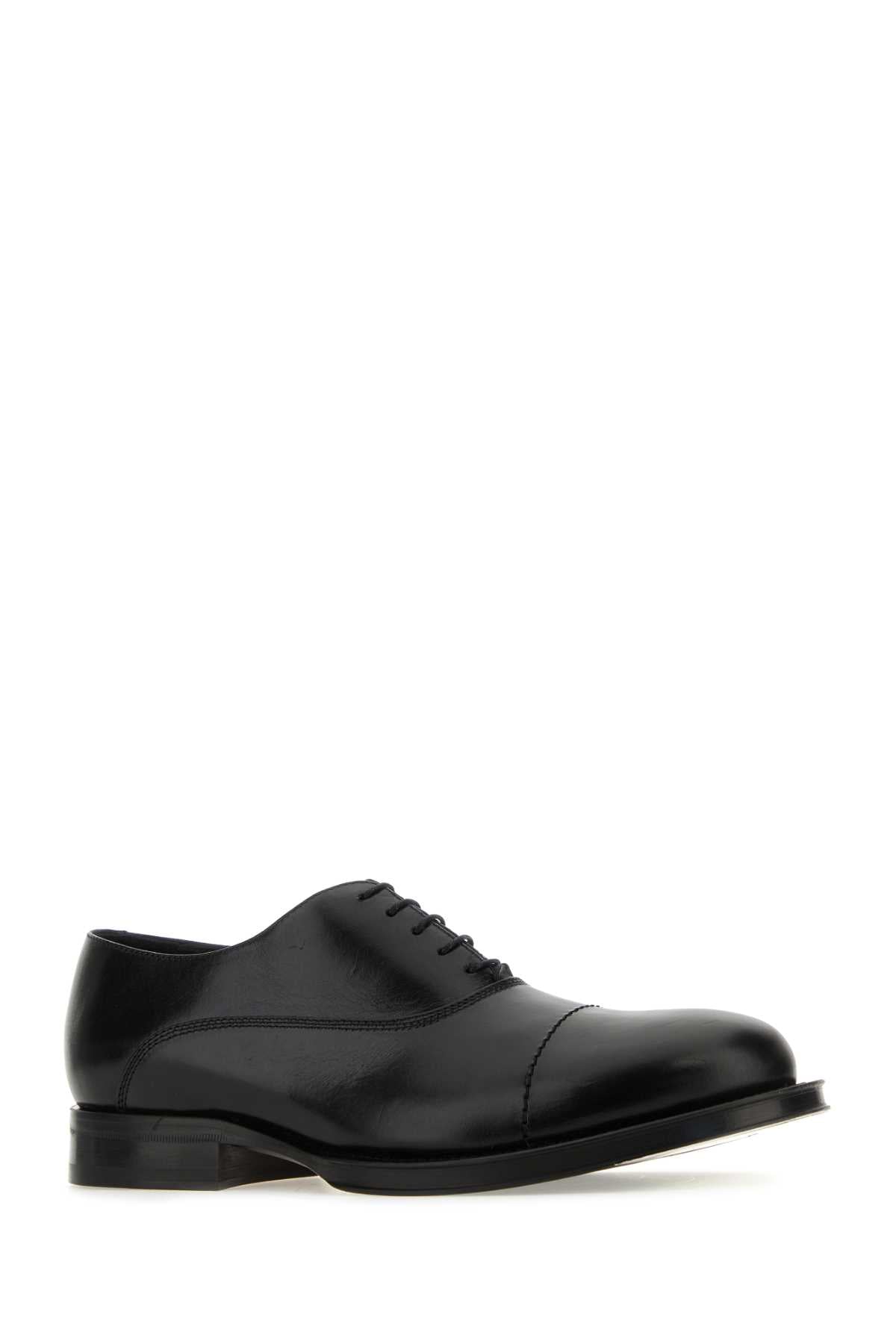 LANVIN Classic Leather Lace-Up Shoes - Size 10