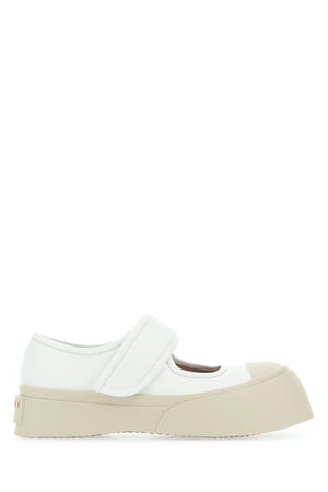 MARNI Elegant White Leather Mary Jane Sneakers - 5 cm Sole Height