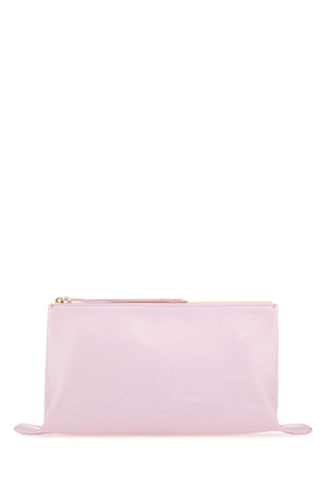 JIL SANDER Pastel Pink Medium Leather Clutch - 43x23x10 cm