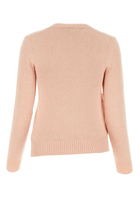 JIL SANDER Light Pink Cotton Blend Mini Sweater for Women