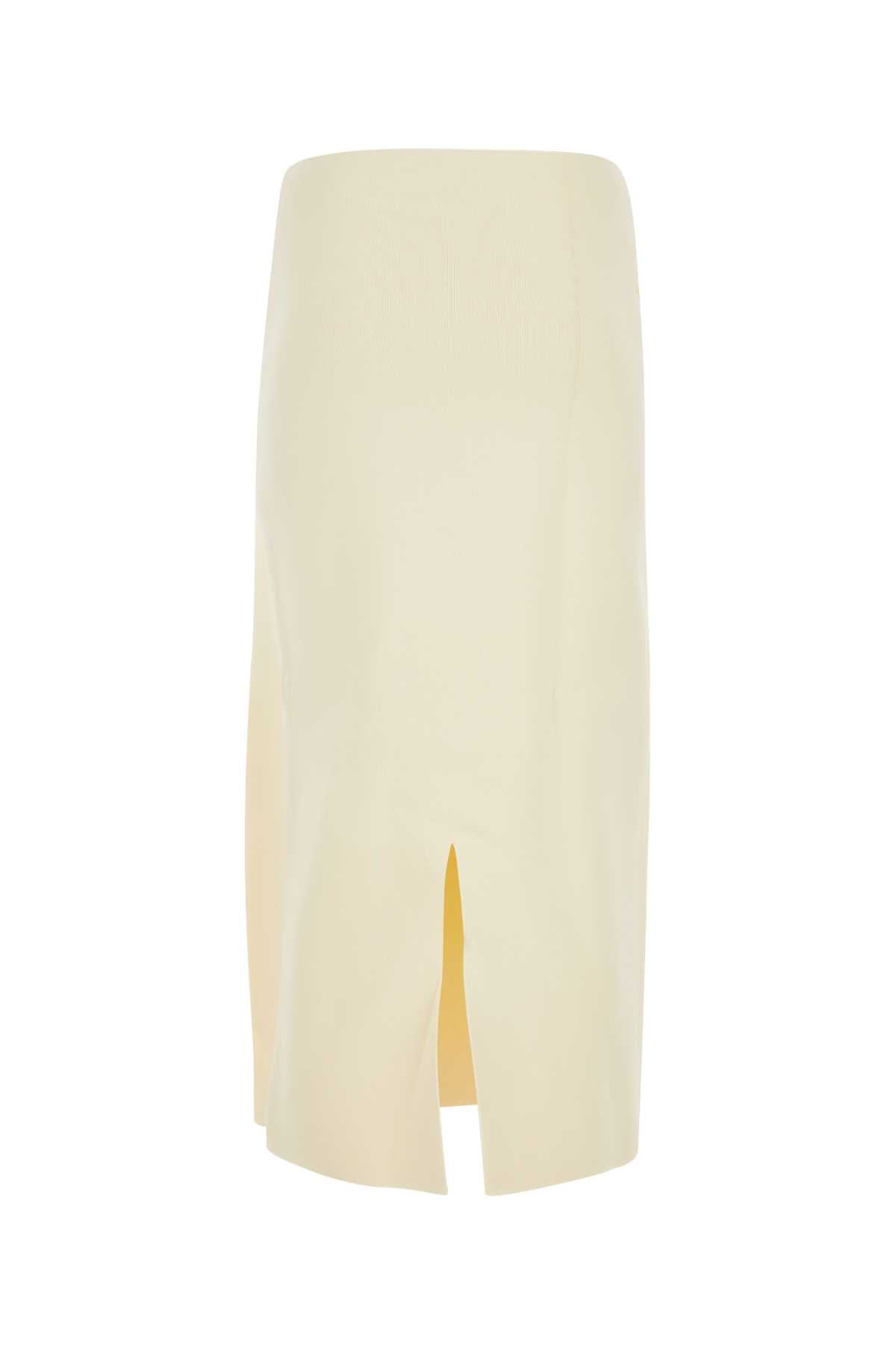 JIL SANDER Ivory Viscose Blend Skirt