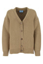 PRADA Oversized Beige Wool Blend Cardigan