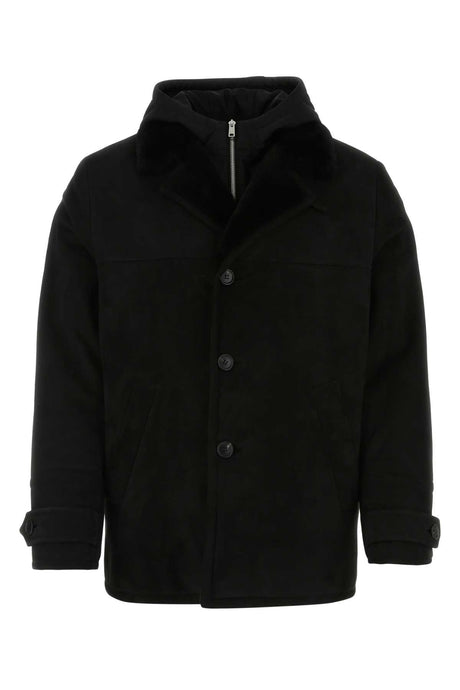 PRADA Men's Black Shearling Jacket