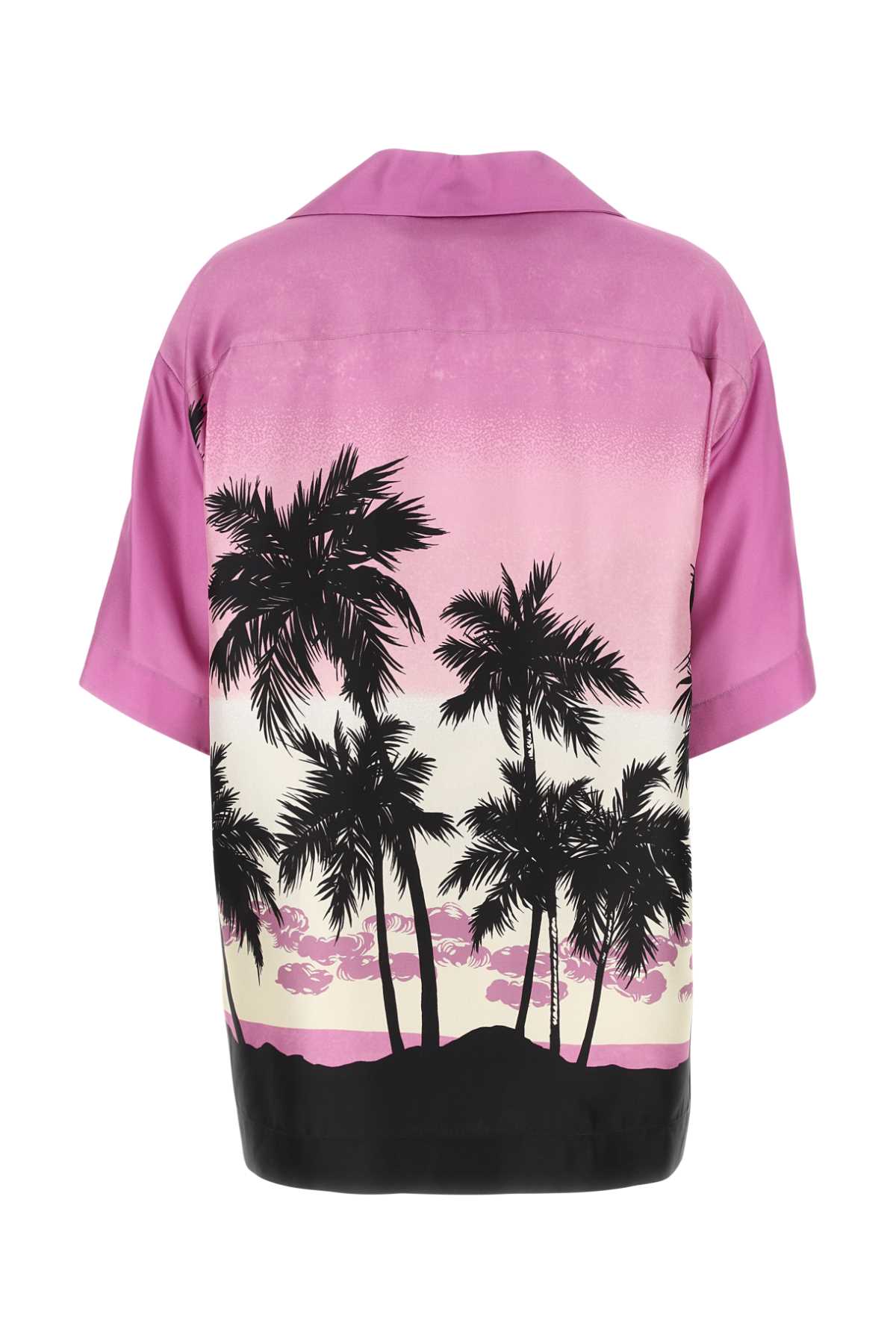 PALM ANGELS Oversized Printed Silk Shirt