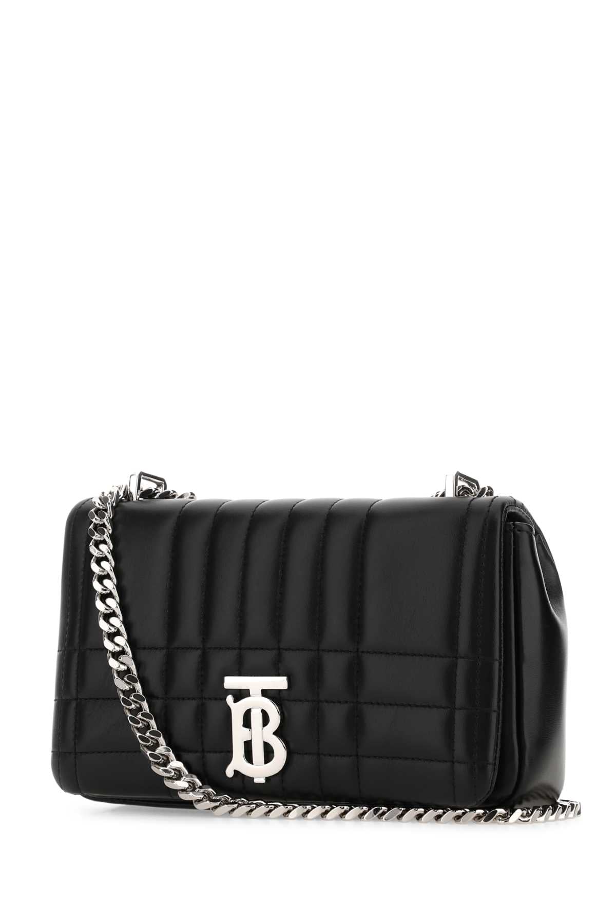 BURBERRY Mini Black Leather Lola Crossbody Handbag