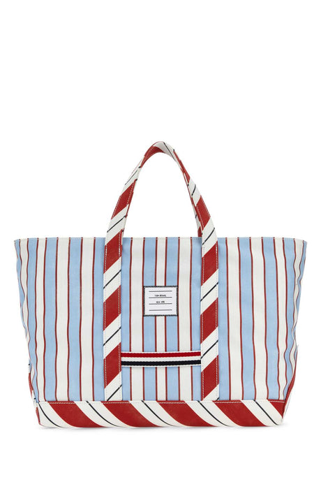 THOM BROWNE Printed Canvas Medium Handbag - 41 cm x 38 cm x 17 cm