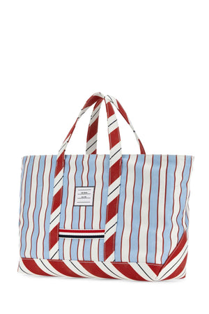 THOM BROWNE Printed Canvas Medium Handbag - 41 cm x 38 cm x 17 cm