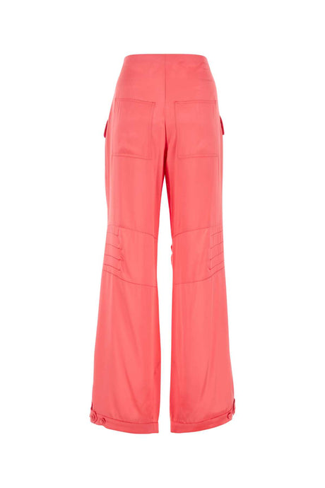 FENDI Satin Cargo Pants in Fluo Pink