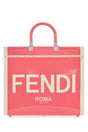 FENDI Two-Tone Canvas Medium Sunshine Shopping Handbag (35 cm x 30 cm x 16 cm)