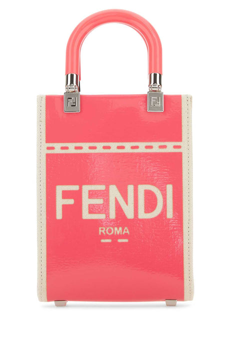 FENDI Two-Tone Mini Canvas Sunshine Handbag