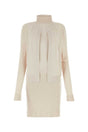 FENDI Mini Dress in Light Pink Stretch Silk Blend