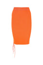 OFF WHITE Chic Orange Viscose Blend Mini Skirt for Women