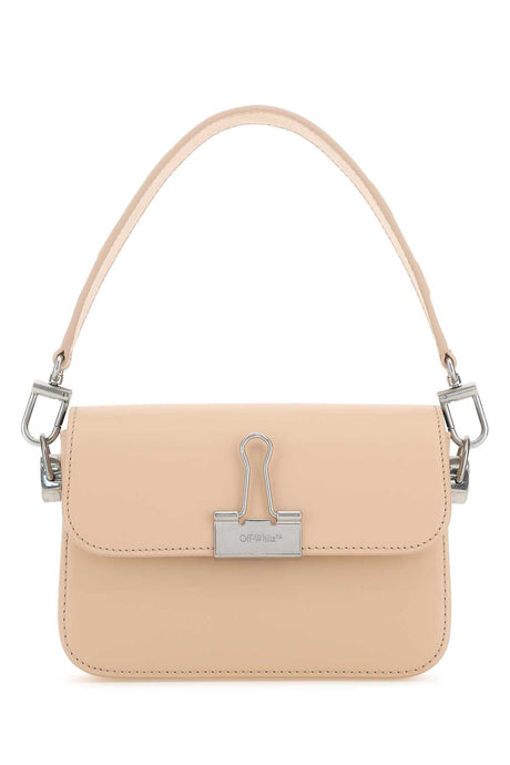 OFF WHITE Mini Leather Binder Handbag