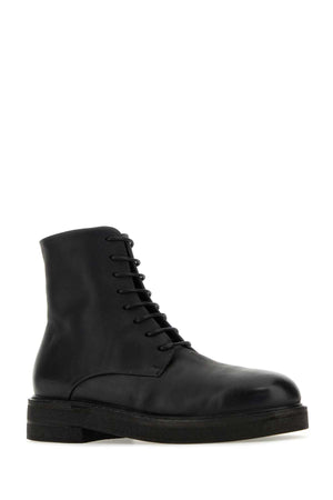 MARSELL Chic Black Leather Ankle Boots for Women