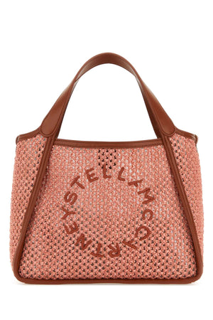 STELLA McCARTNEY Raffia Logo Shoulder Handbag - 30 cm x 23 cm x 12 cm