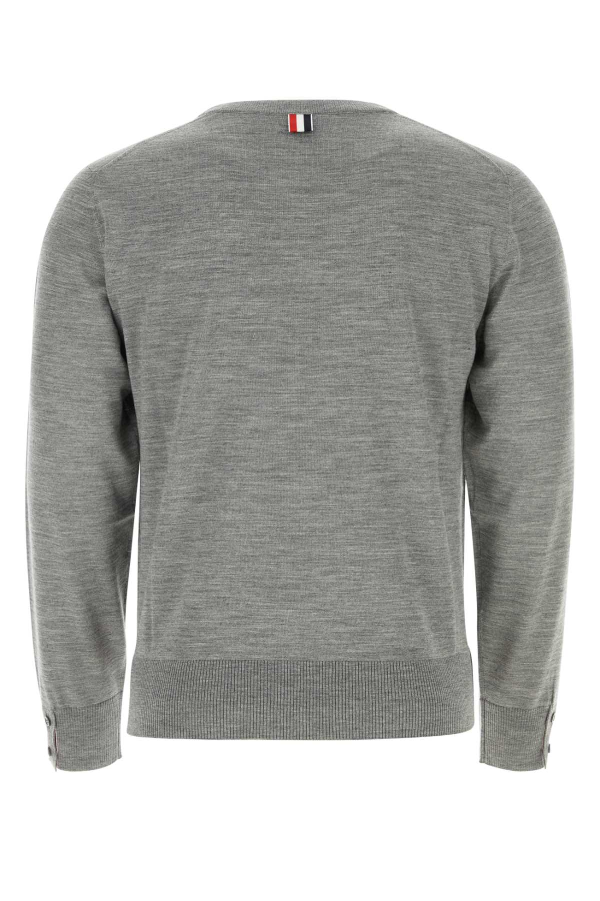 THOM BROWNE Classic Wool Sweater for Men - Stylish Melange Design