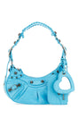 BALENCIAGA Mini Light Blue Leather Shoulder Handbag