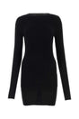 BALENCIAGA Elegant Black Cotton Mini Dress for Women