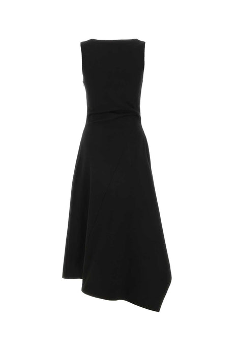 BOTTEGA VENETA Elegant Black Stretch Cotton Dress