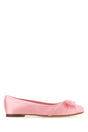 SALVATORE FERRAGAMO Chic Pink Satin Ballerina Flats for Women