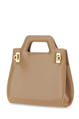 SALVATORE FERRAGAMO Mini Beige Leather Handbag