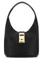 SALVATORE FERRAGAMO Elegant Black Leather Medium Hobo Handbag