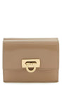 SALVATORE FERRAGAMO Mini Beige Leather Wallet - Elegant Accessory for Women