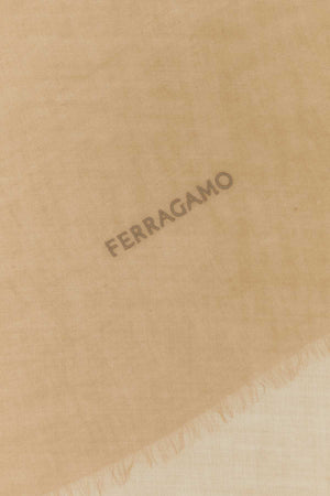 SALVATORE FERRAGAMO Luxurious Camel Cashmere Scarf - 240 cm x 40 cm