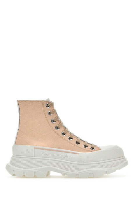 ALEXANDER MCQUEEN Skin Pink Canvas Mini Tread Slick Sneaker