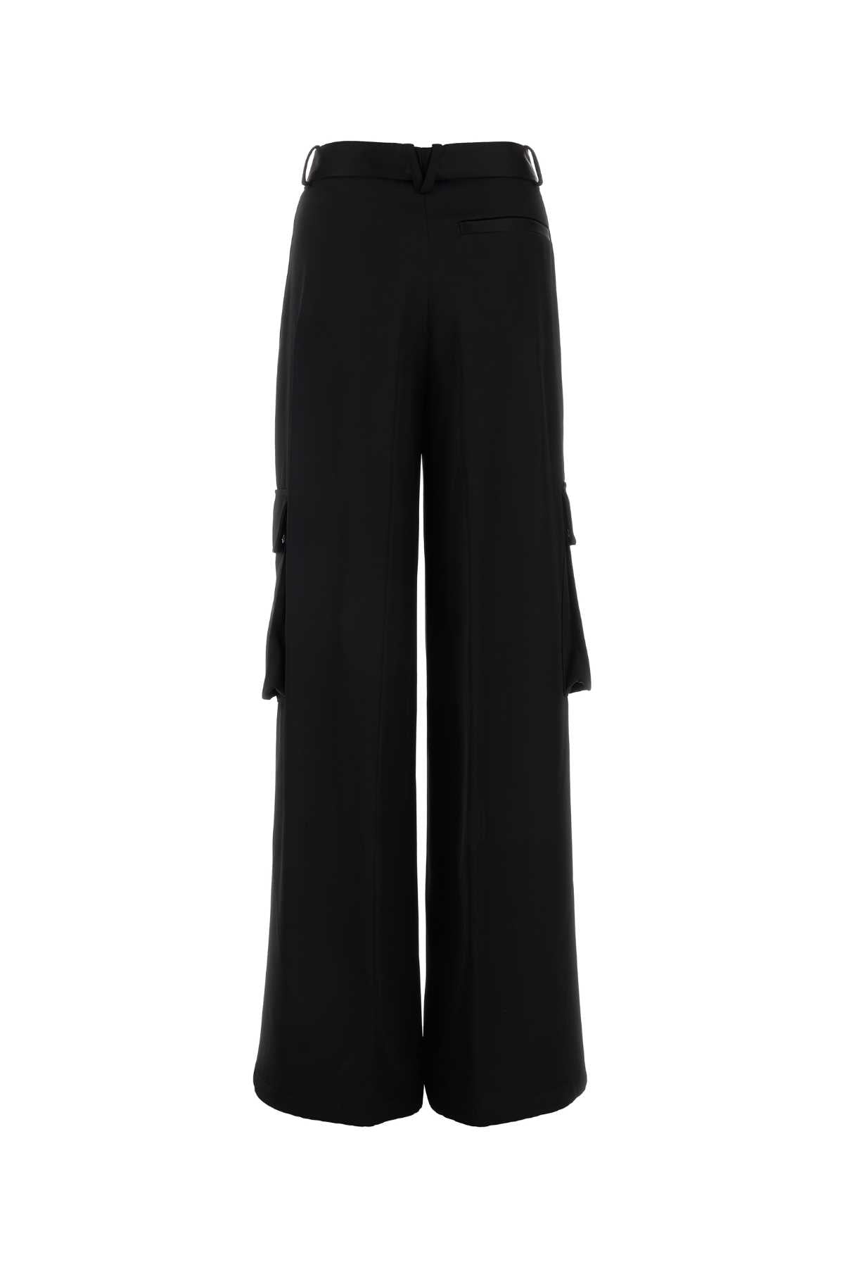 VERSACE Chic Black Satin Cargo Pants for Women