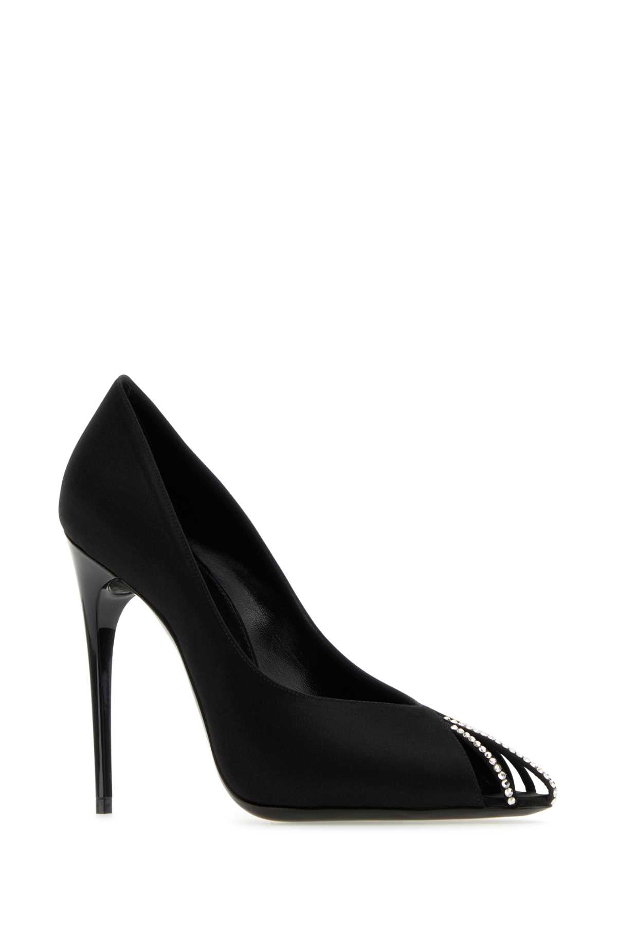 SAINT LAURENT Elegant Satin Pumps with 11 cm Heel