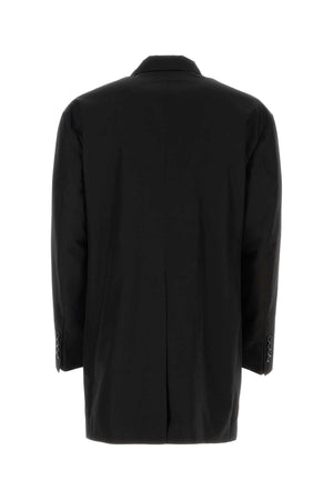 DOLCE & GABBANA Oversize Black Shantung Blazer for Men