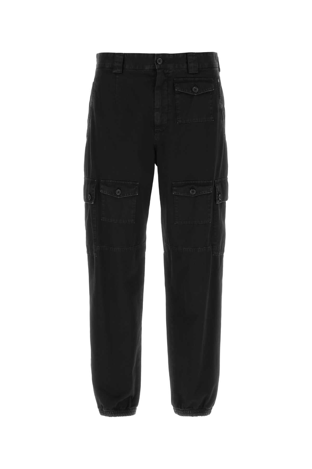 DOLCE & GABBANA Essential Black Cargo Pants for Men