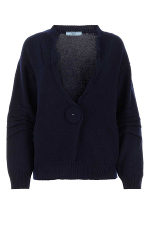 PRADA Wool Blend Sweater for Women - Dark Blue