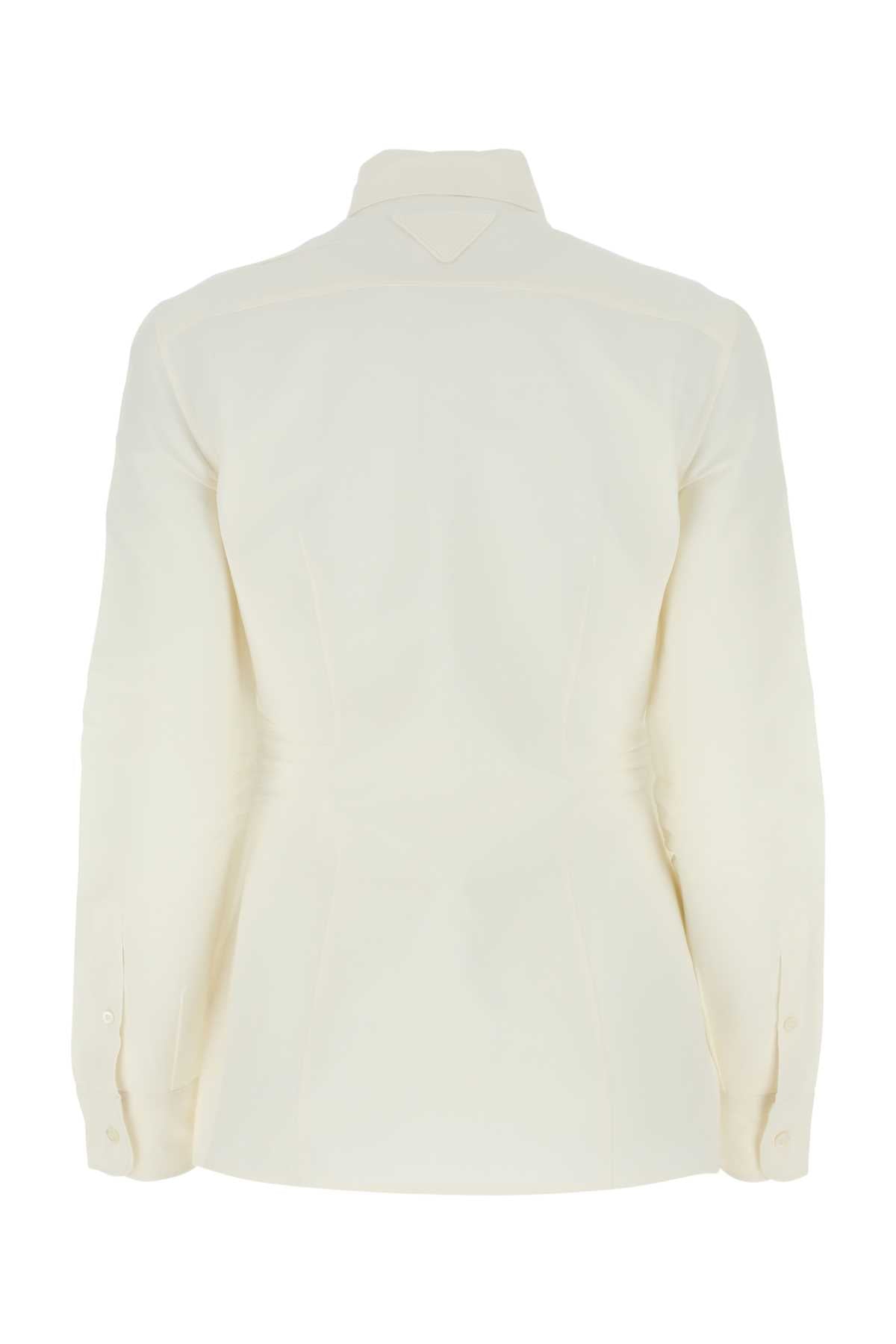 PRADA Ivory Paper and Viscose Shirt